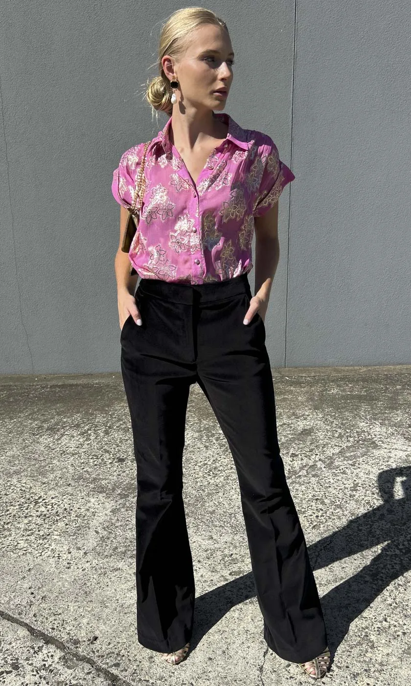 Hoss Mistique Shirt - Pink  - Gold Leaf
