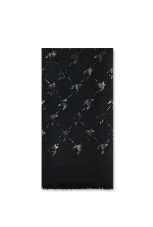Houndstooth Black Scarf