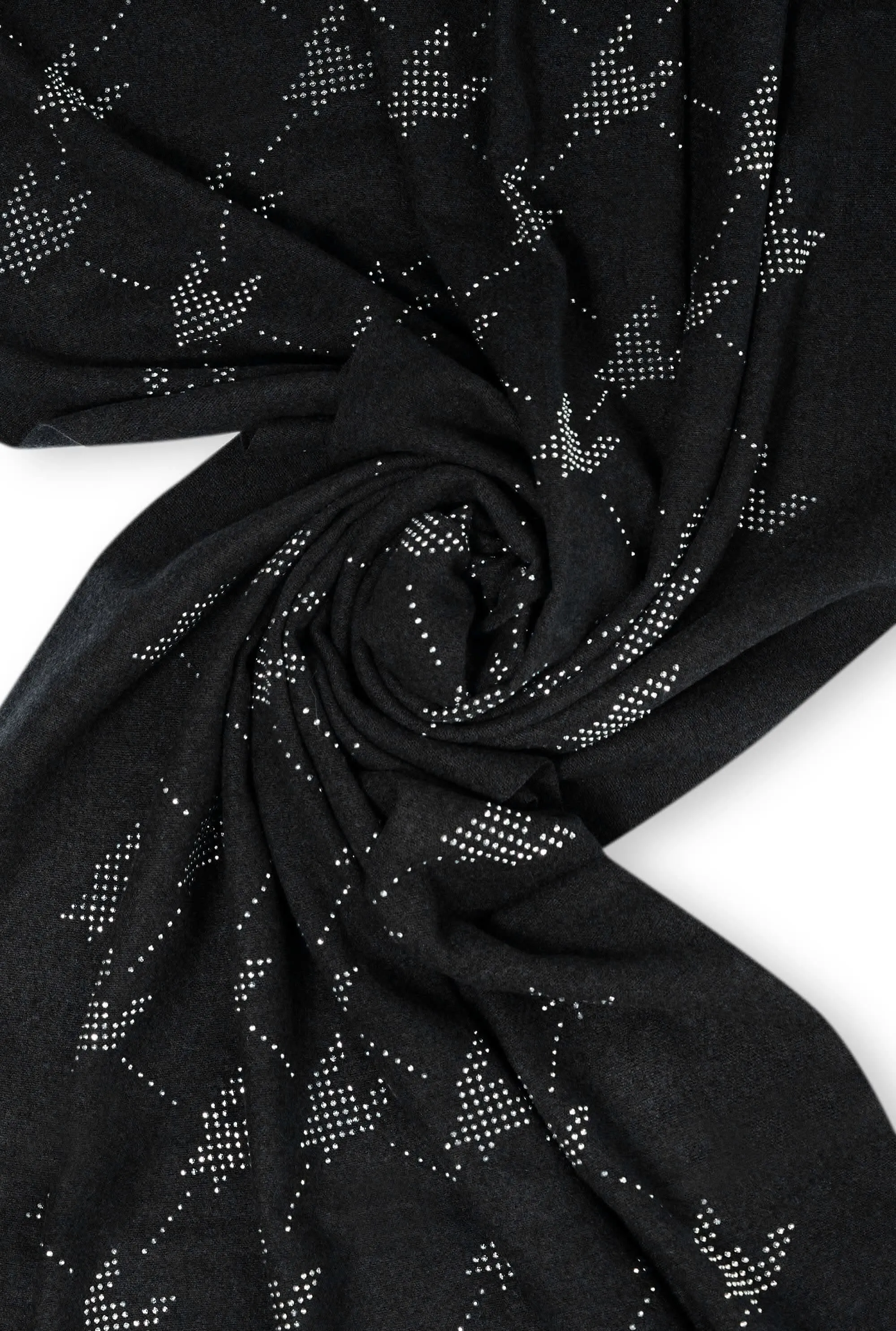 Houndstooth Black Scarf