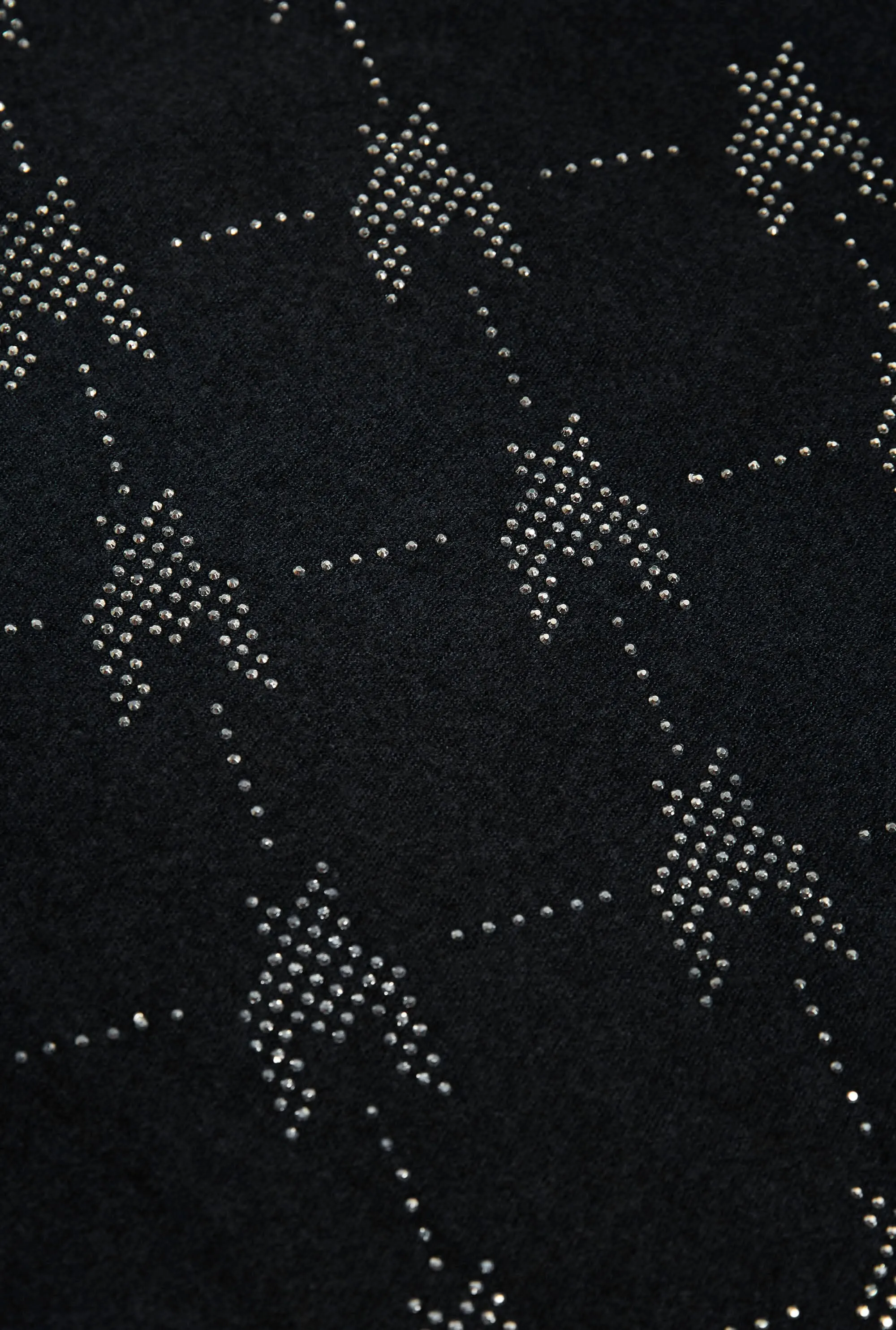 Houndstooth Black Scarf