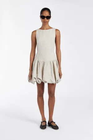 IRINA NATURAL BUBBLE MINI DRESS