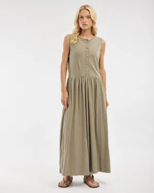 Jacki Reversible Maxi Dress - Khaki