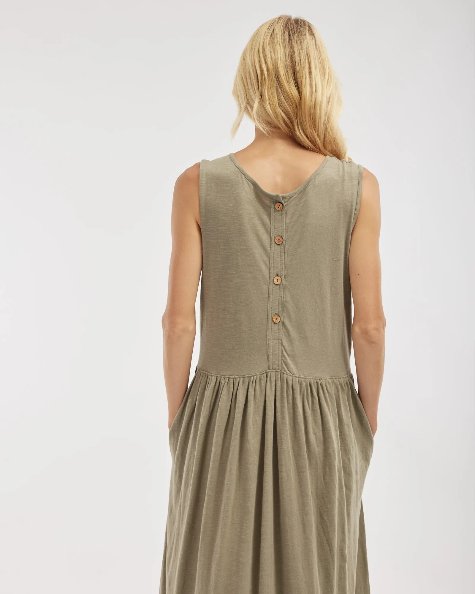 Jacki Reversible Maxi Dress - Khaki