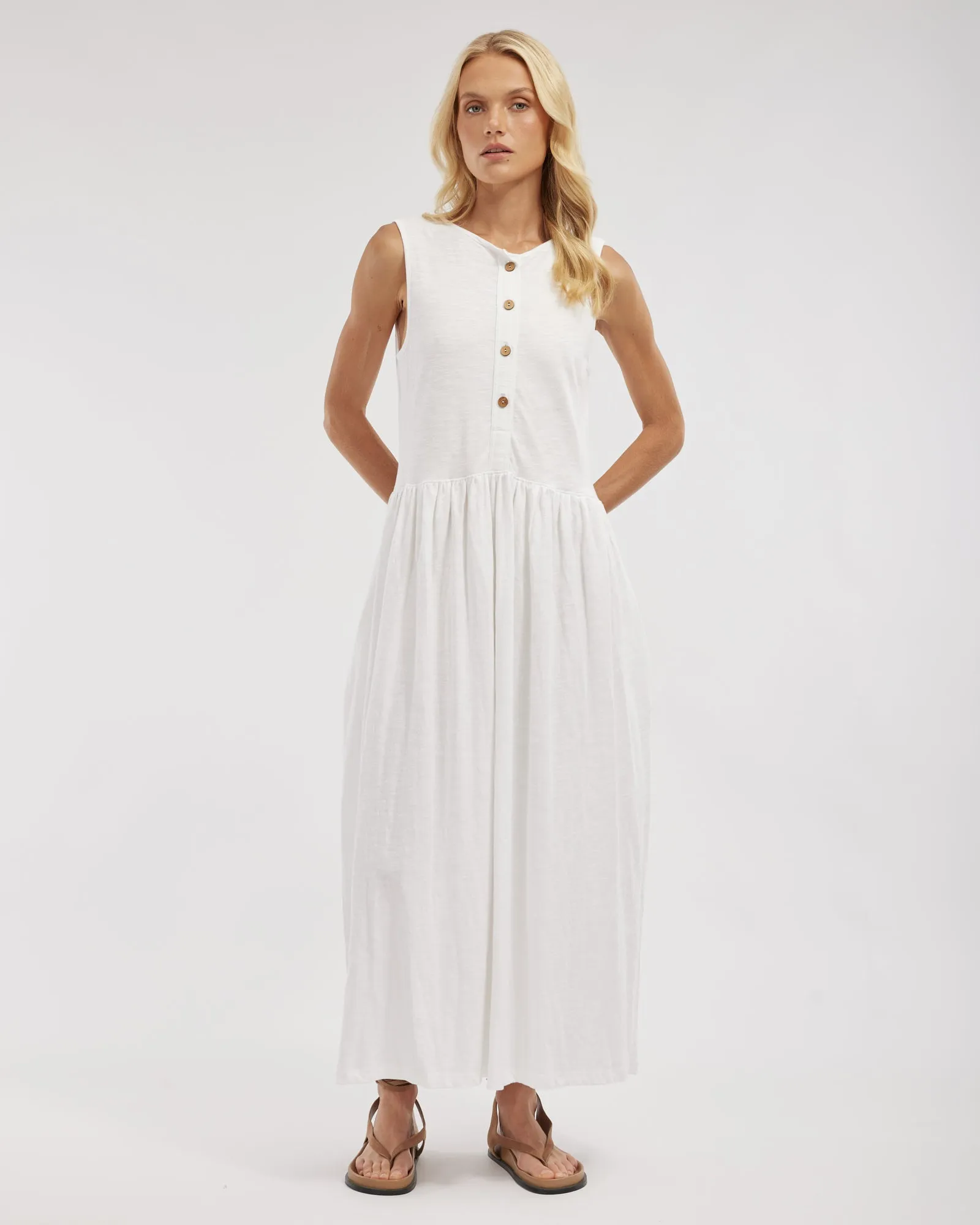 Jacki Reversible Maxi Dress - White