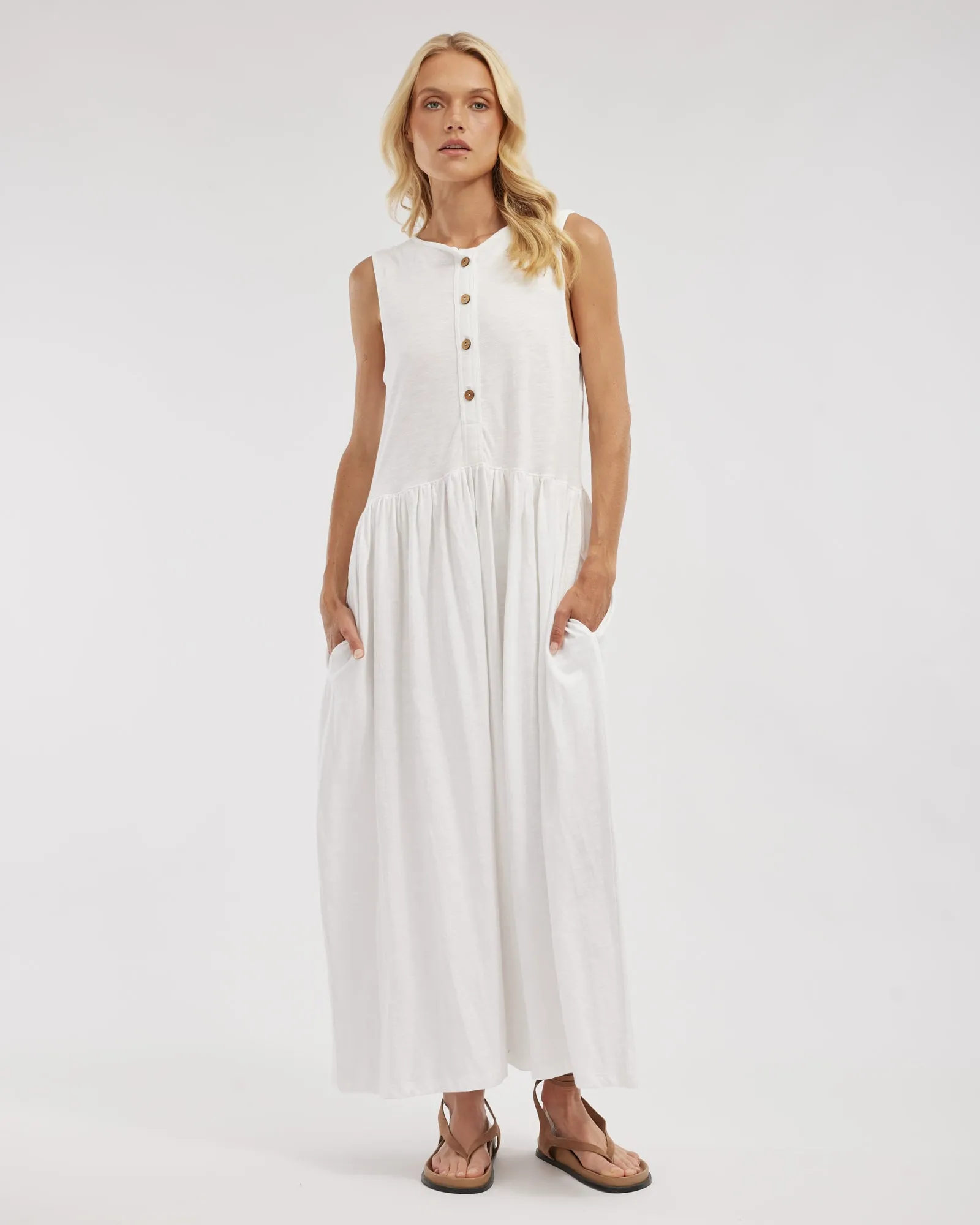 Jacki Reversible Maxi Dress - White