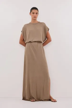 JACKI SAGE SLEEVELESS KNIT MAXI DRESS