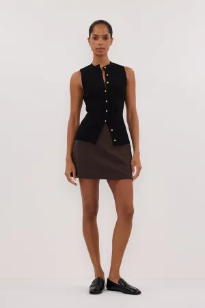 JASMINE BLACK KNIT TOP