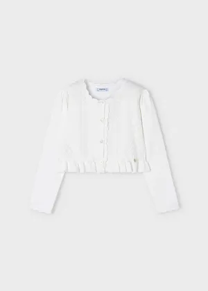 Jenny Girls Knit Cardigan - Natural