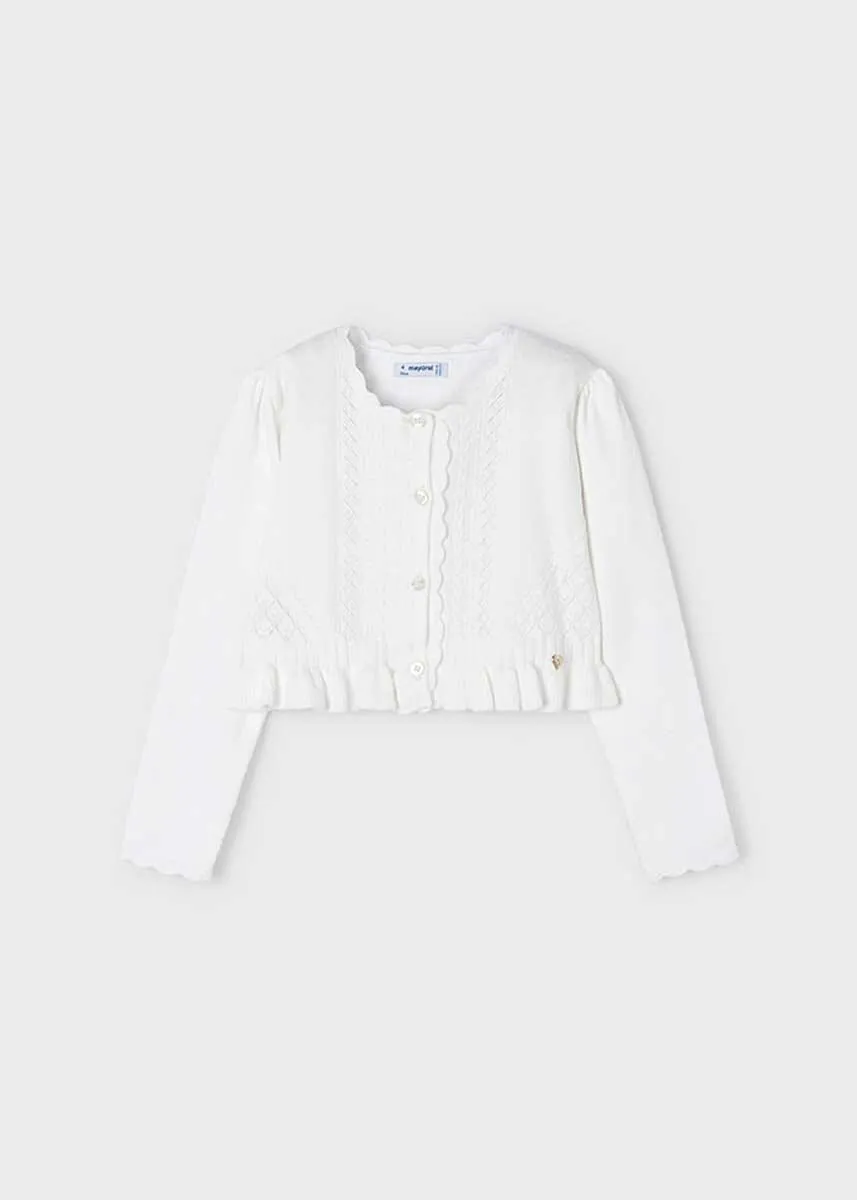 Jenny Girls Knit Cardigan - Natural