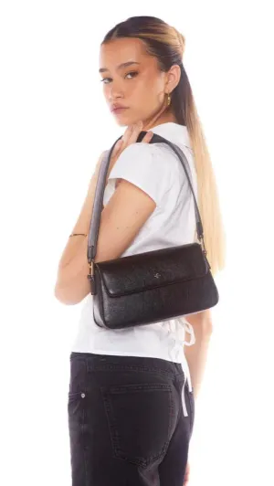 Jocelyn Shoulder Bag - Black PU
