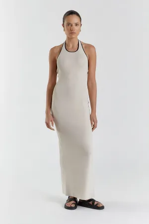 KARLIE STONE BIND HALTER KNIT DRESS