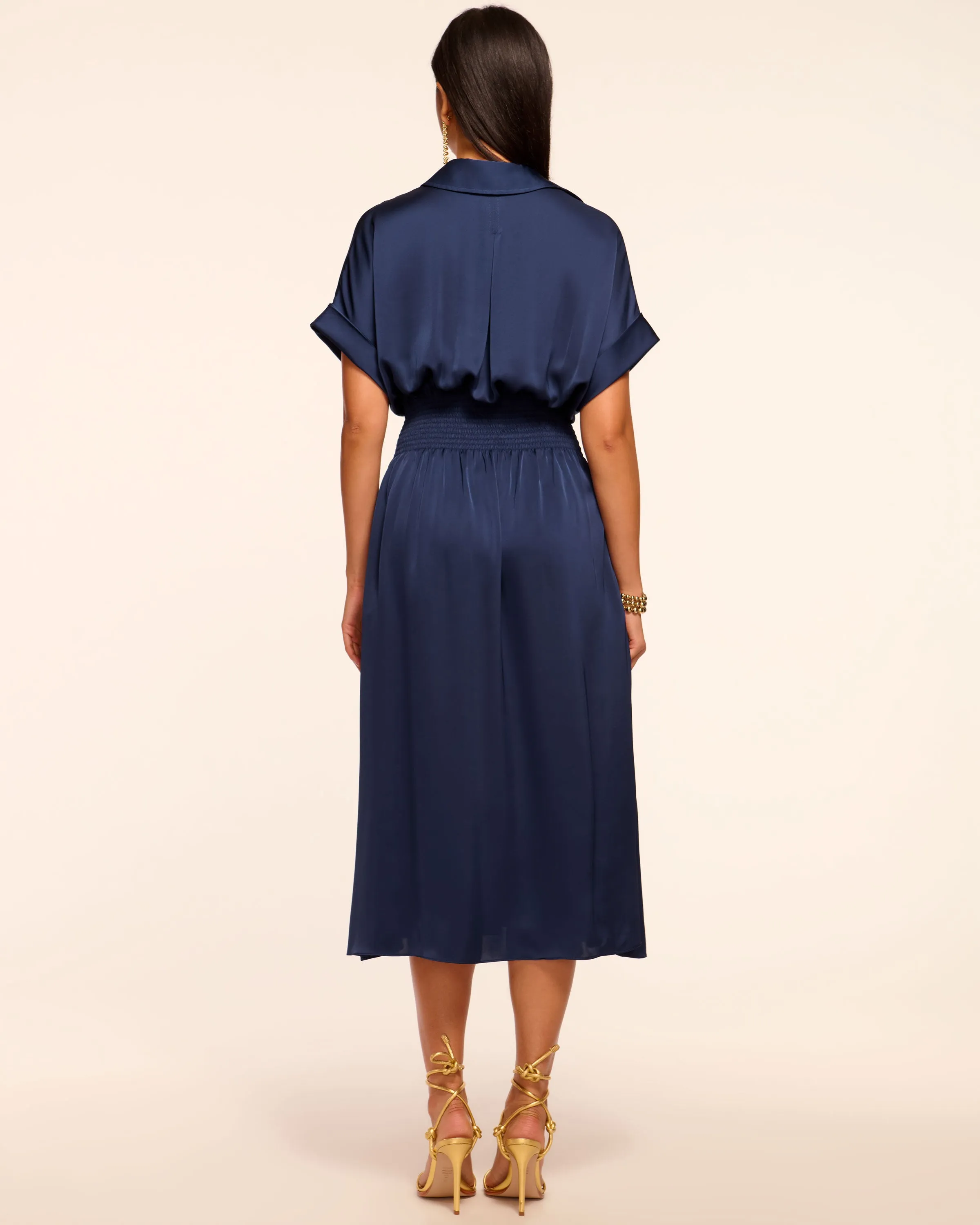 Kayleigh V-Neck Short Sleeve Midi Dress