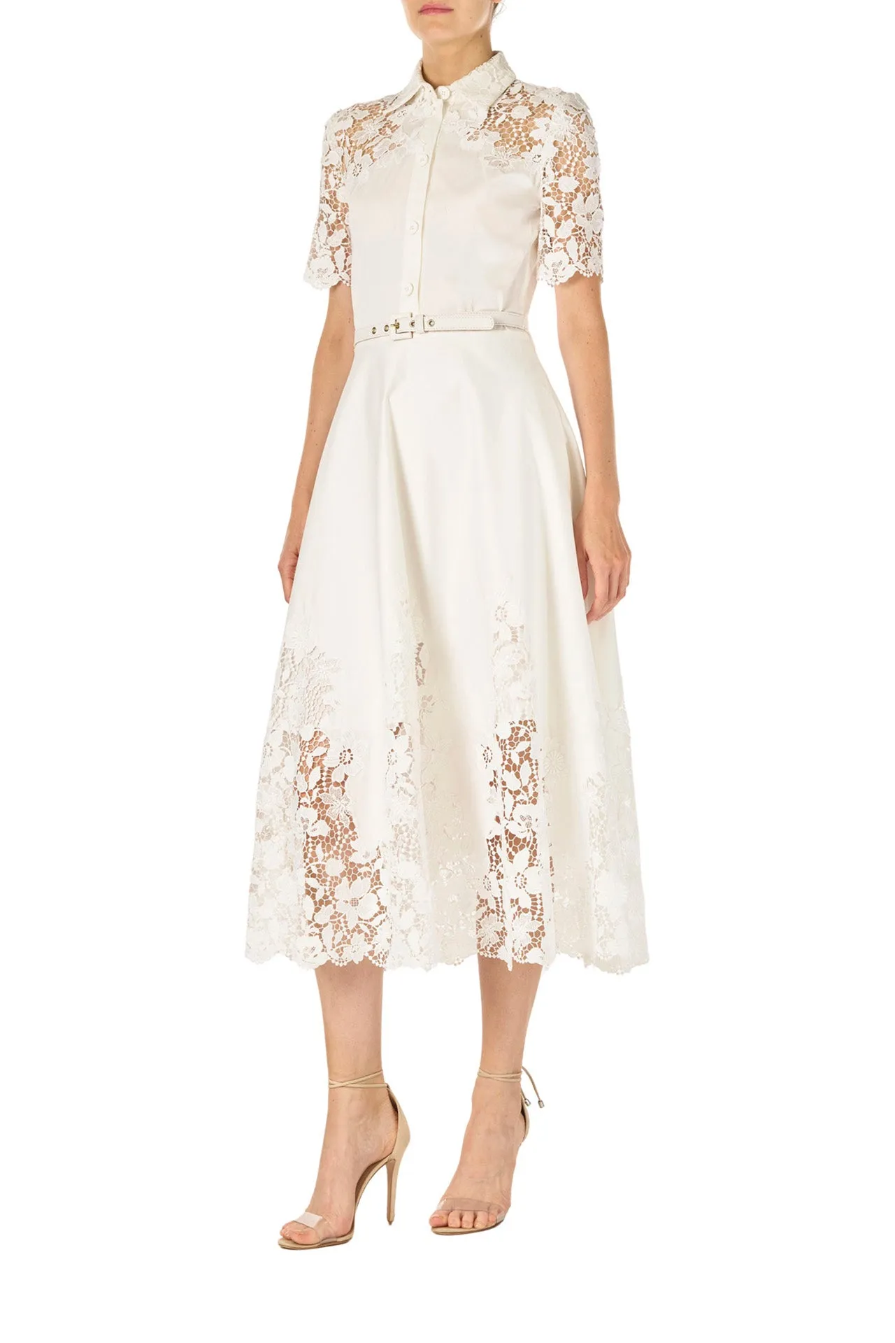 Lace Detail Short Sleeve Dress