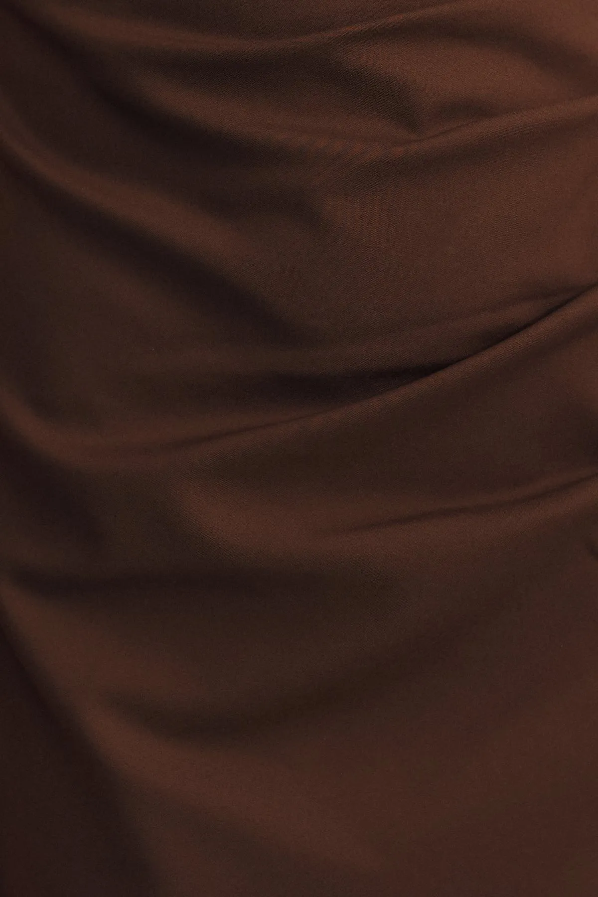 LANI STRAPLESS DRAPED MAXI DRESS - ESPRESSO