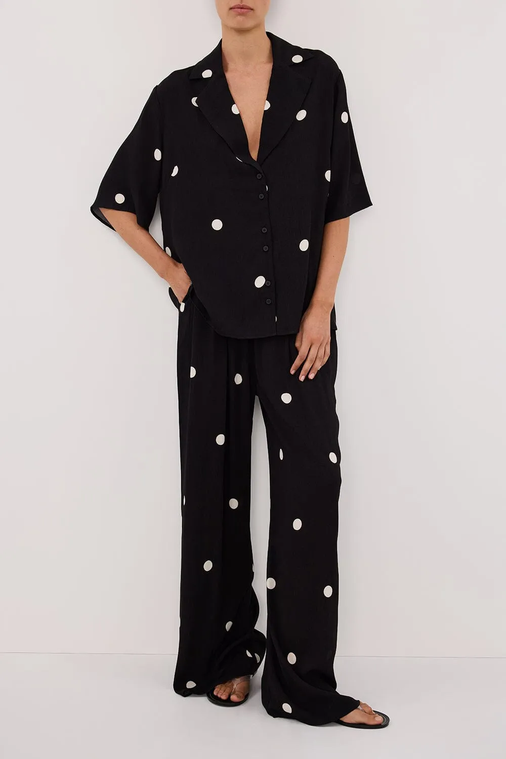 LAURA SPOT DRAWSTRING PANT