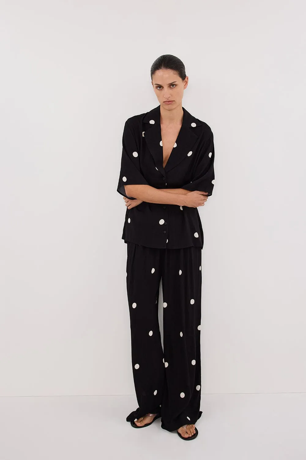 LAURA SPOT DRAWSTRING PANT