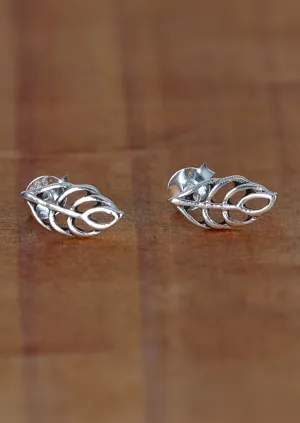 Leaf Laugh Love Silver Studs