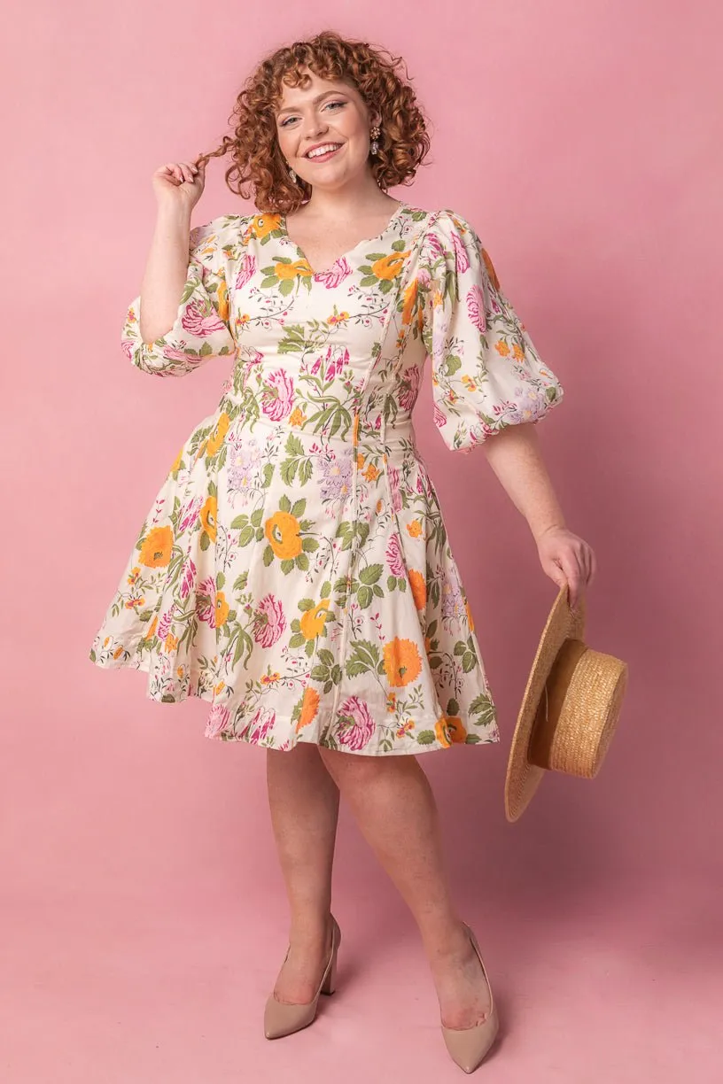 Leah Dress in Multicolor Floral