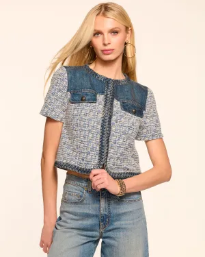 Libby Tweed Short Sleeve Jacket
