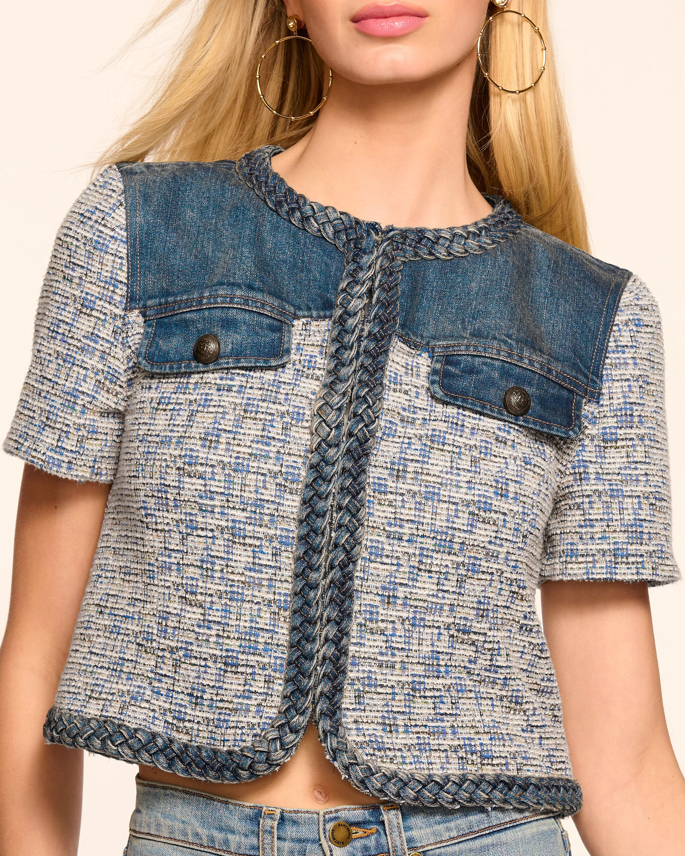 Libby Tweed Short Sleeve Jacket