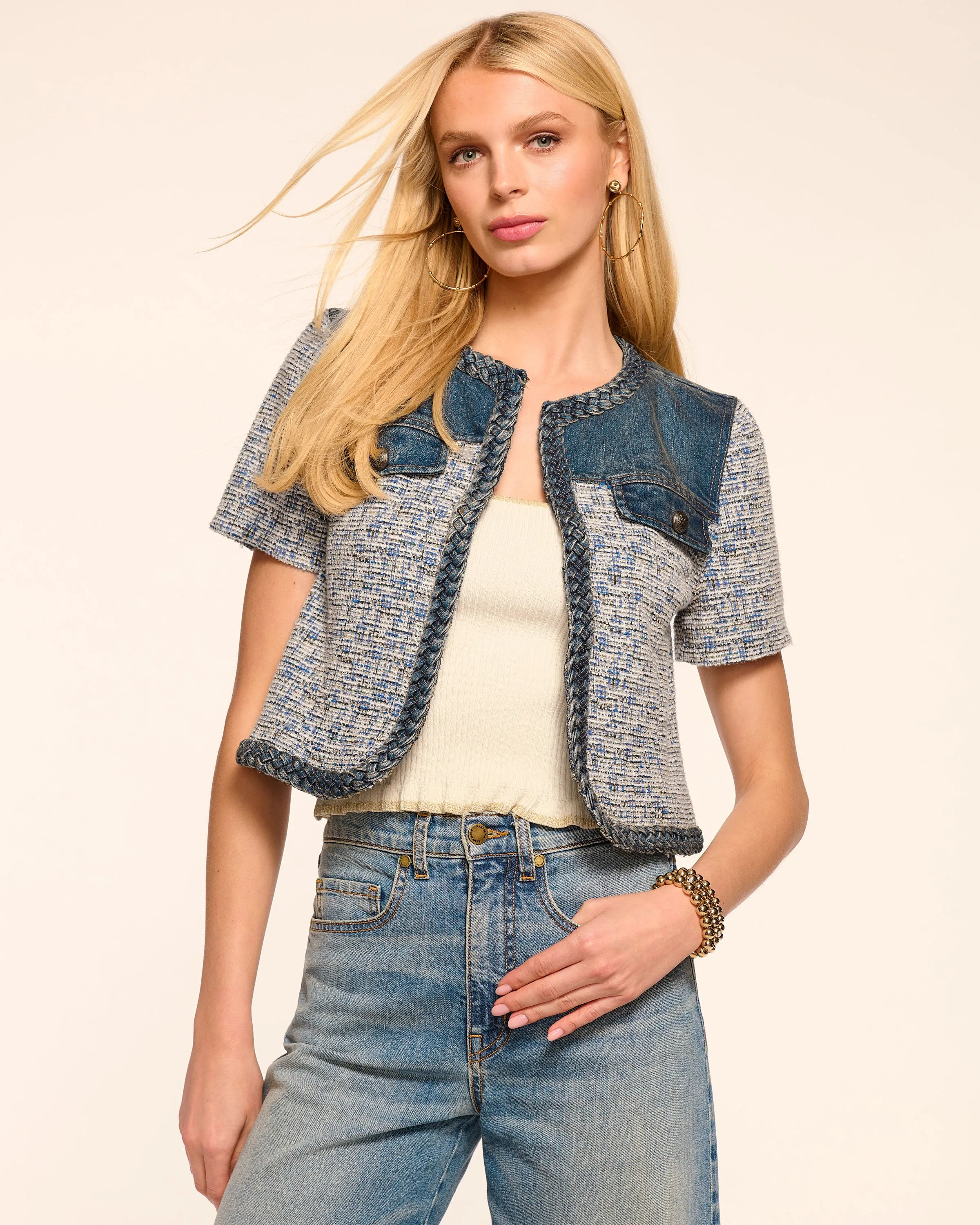 Libby Tweed Short Sleeve Jacket