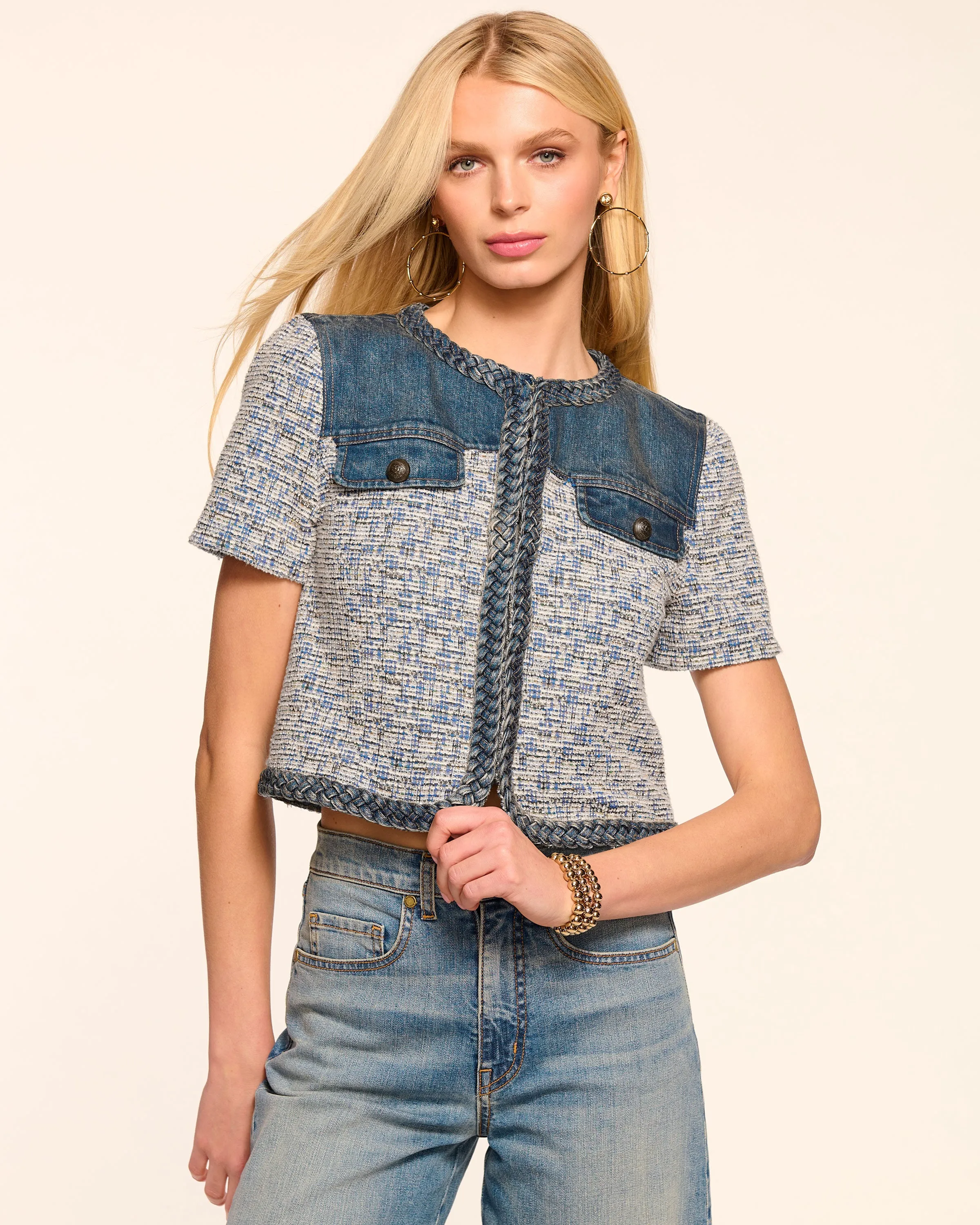 Libby Tweed Short Sleeve Jacket