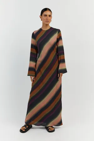 LULU OMBRE SLEEVED DRESS