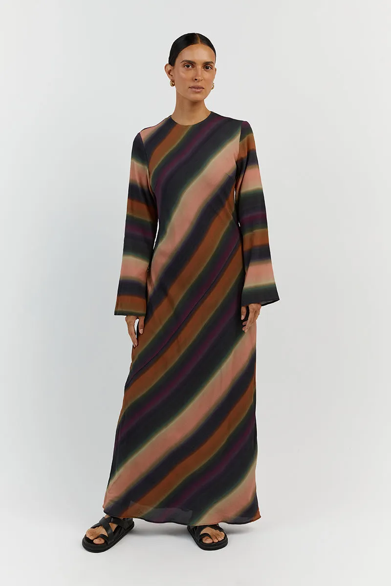 LULU OMBRE SLEEVED DRESS