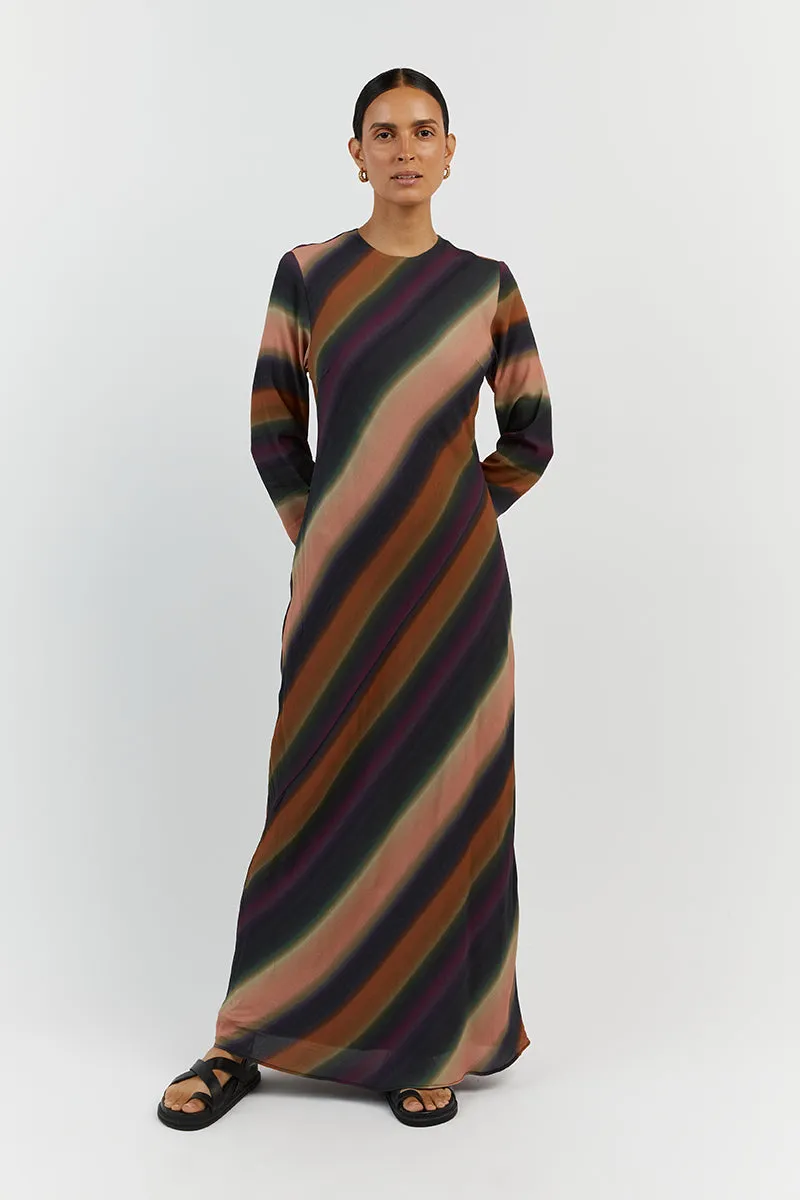 LULU OMBRE SLEEVED DRESS