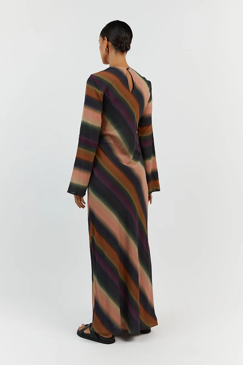 LULU OMBRE SLEEVED DRESS