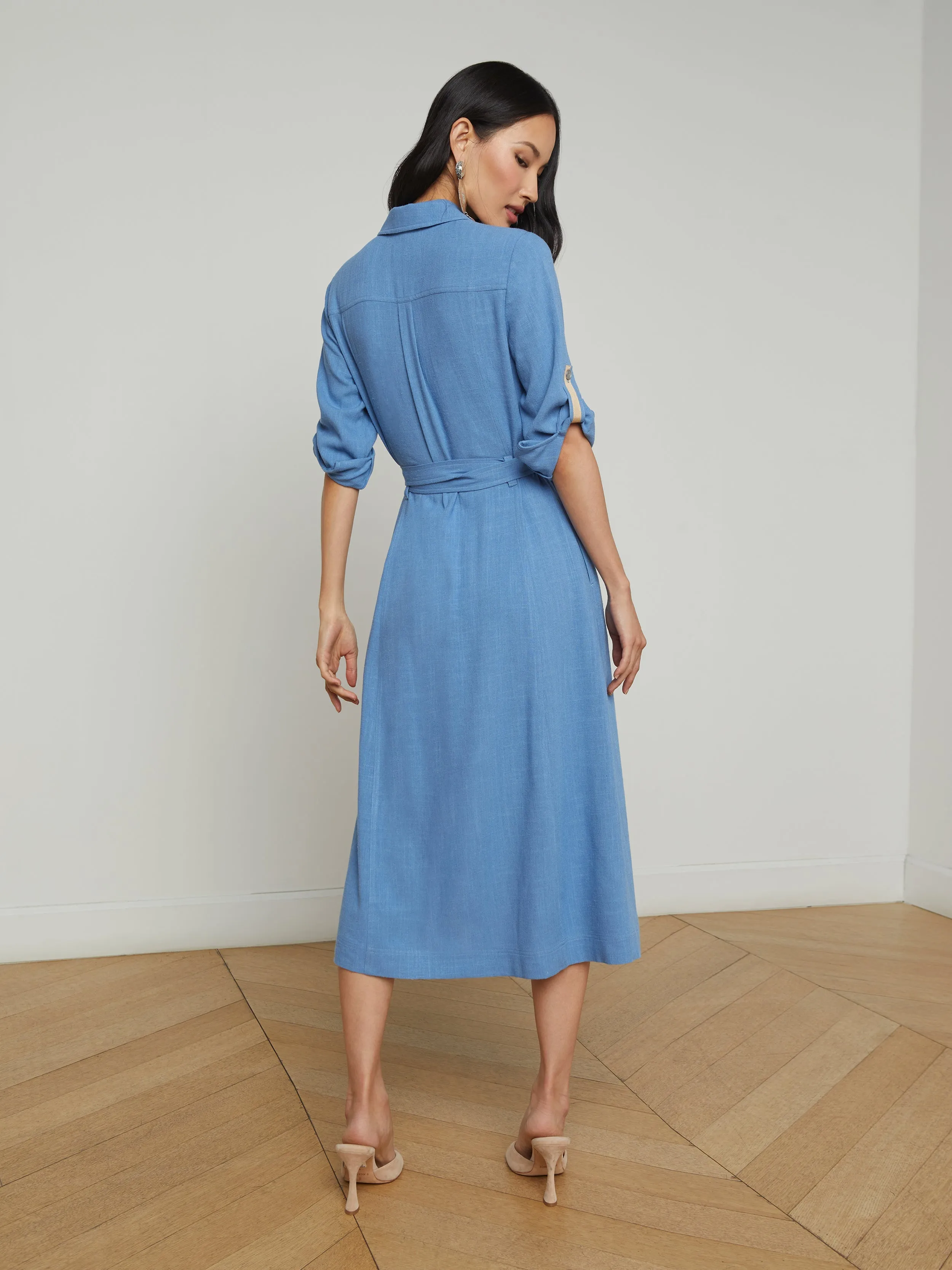 Malika Linen-Blend Shirt Dress