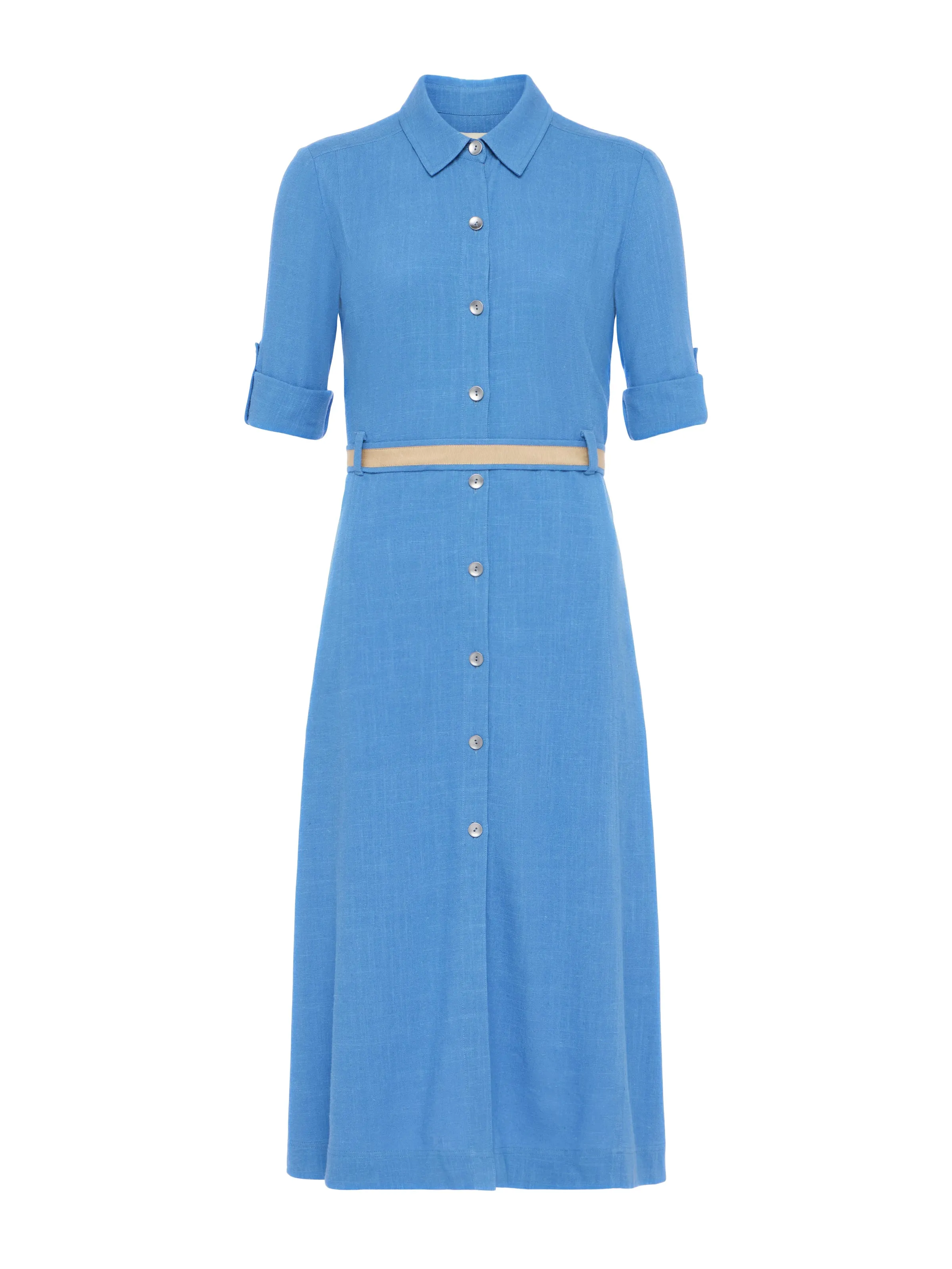 Malika Linen-Blend Shirt Dress