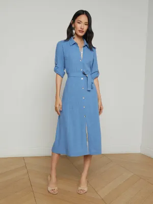 Malika Linen-Blend Shirt Dress