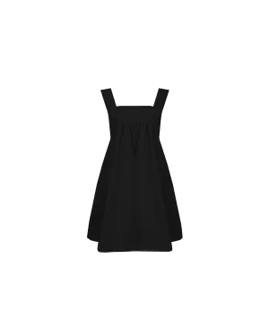 MARGIE TIE MINI DRESS BLACK