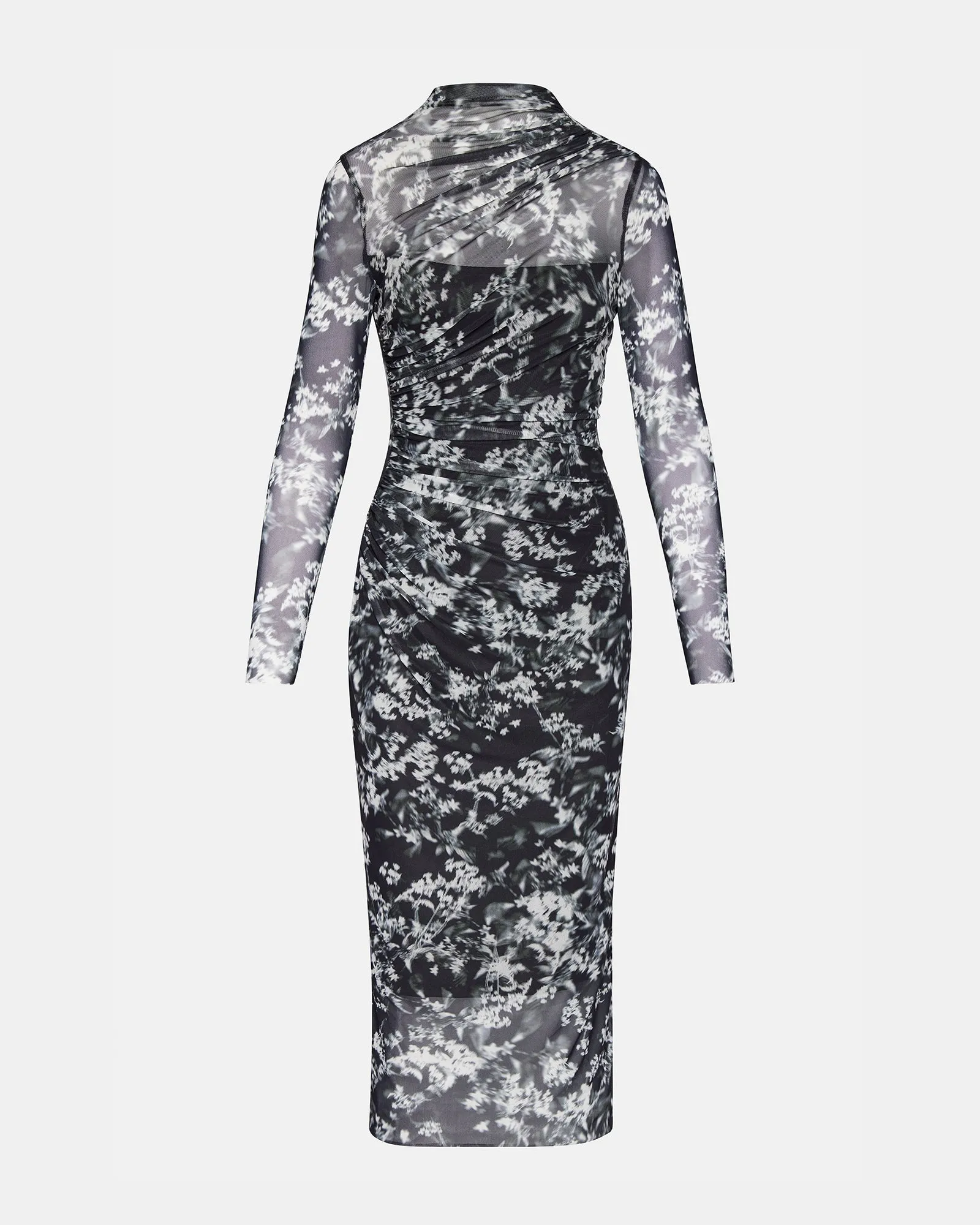 MAUREEN DRESS BLACK/WHITE