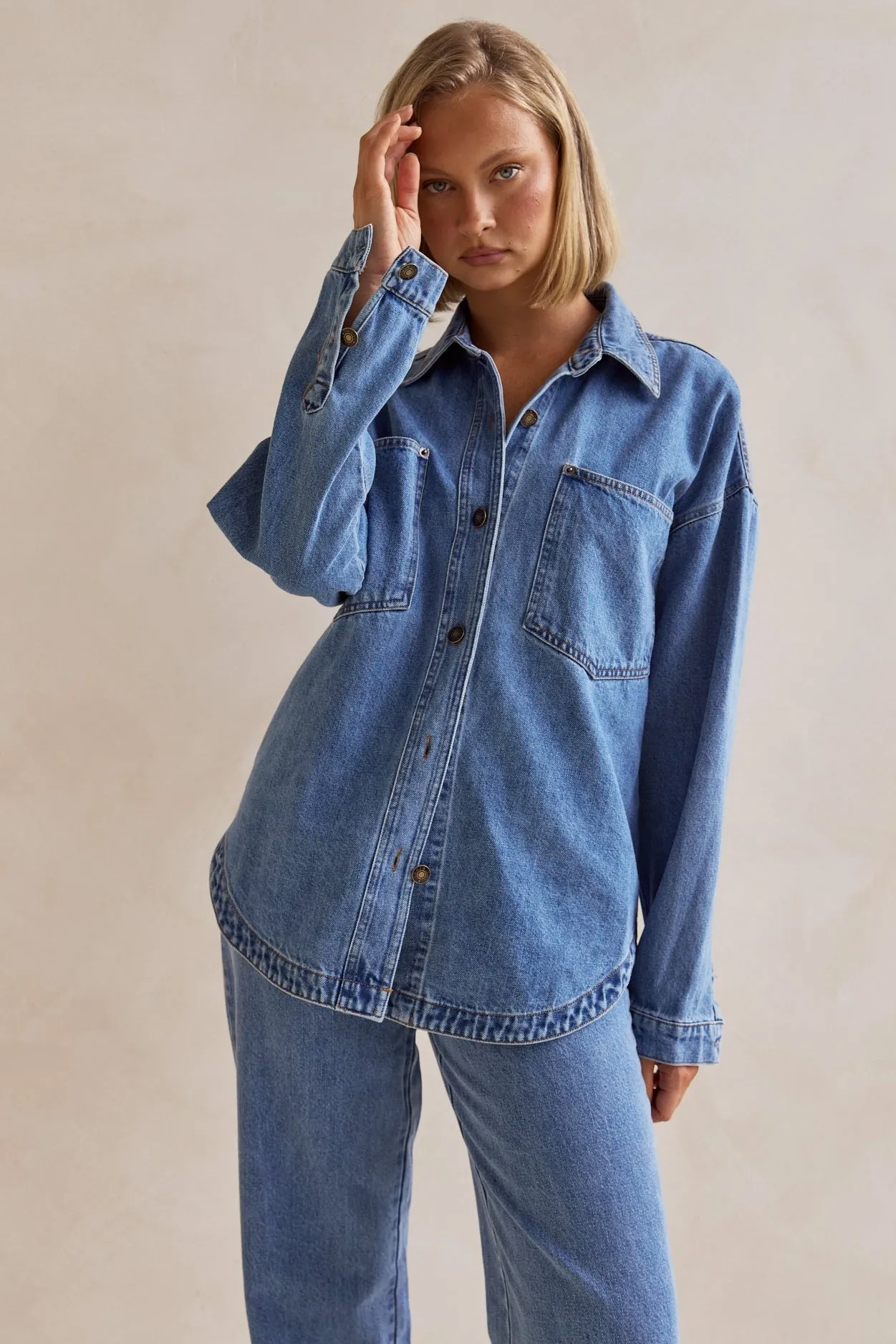 Maya Denim Shirt (Blue)