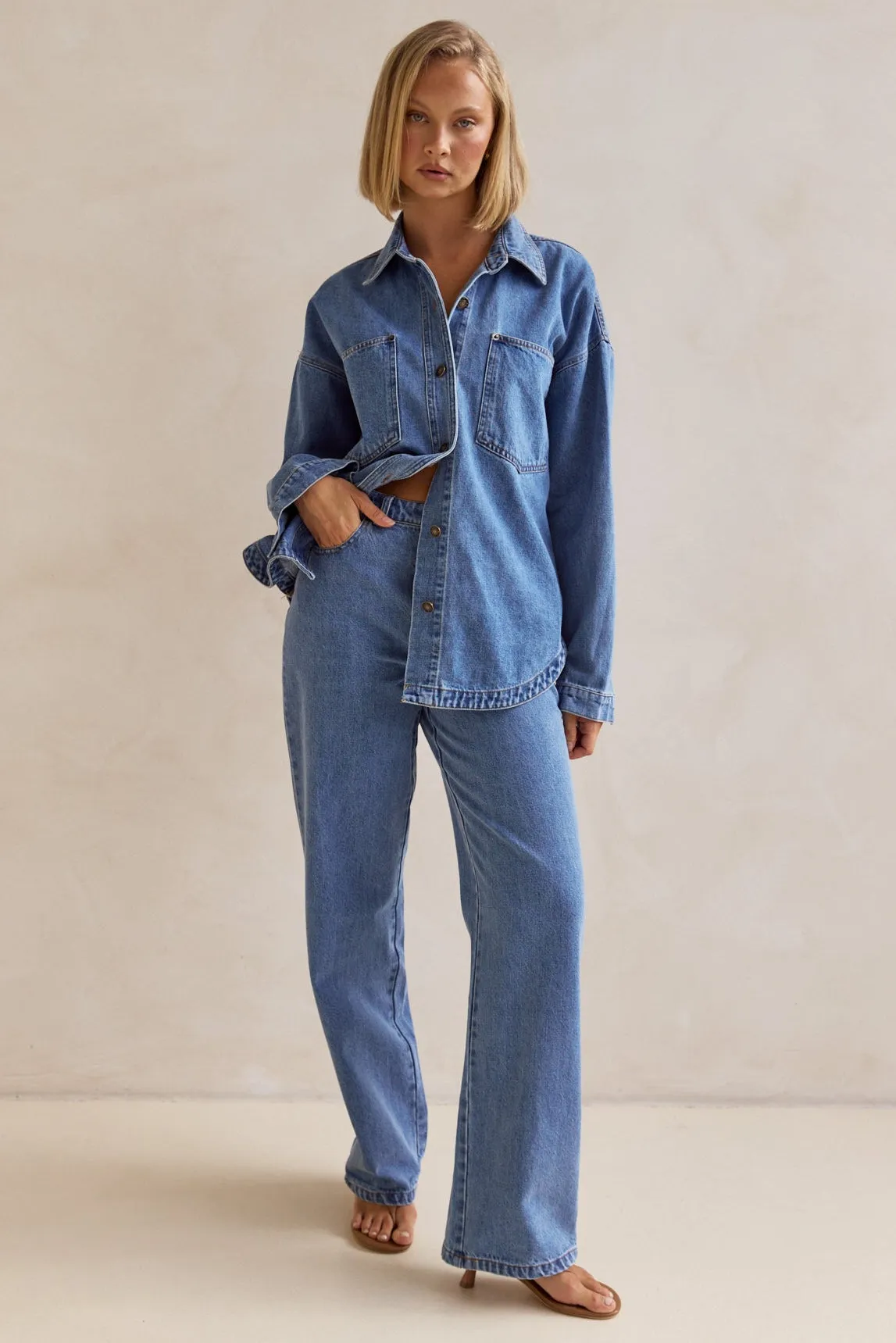 Maya Denim Shirt (Blue)