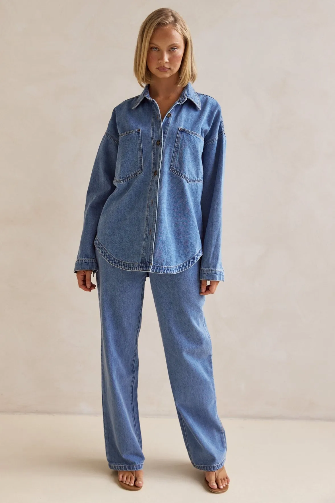 Maya Denim Shirt (Blue)