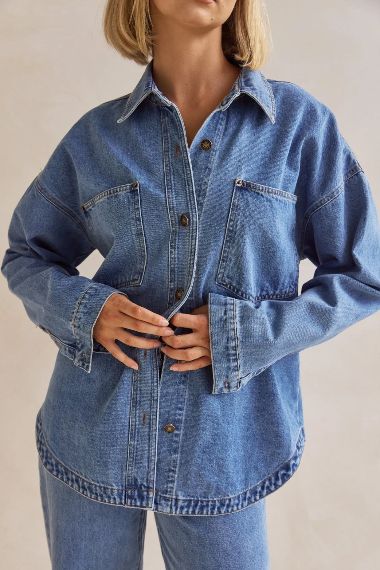 Maya Denim Shirt (Blue)