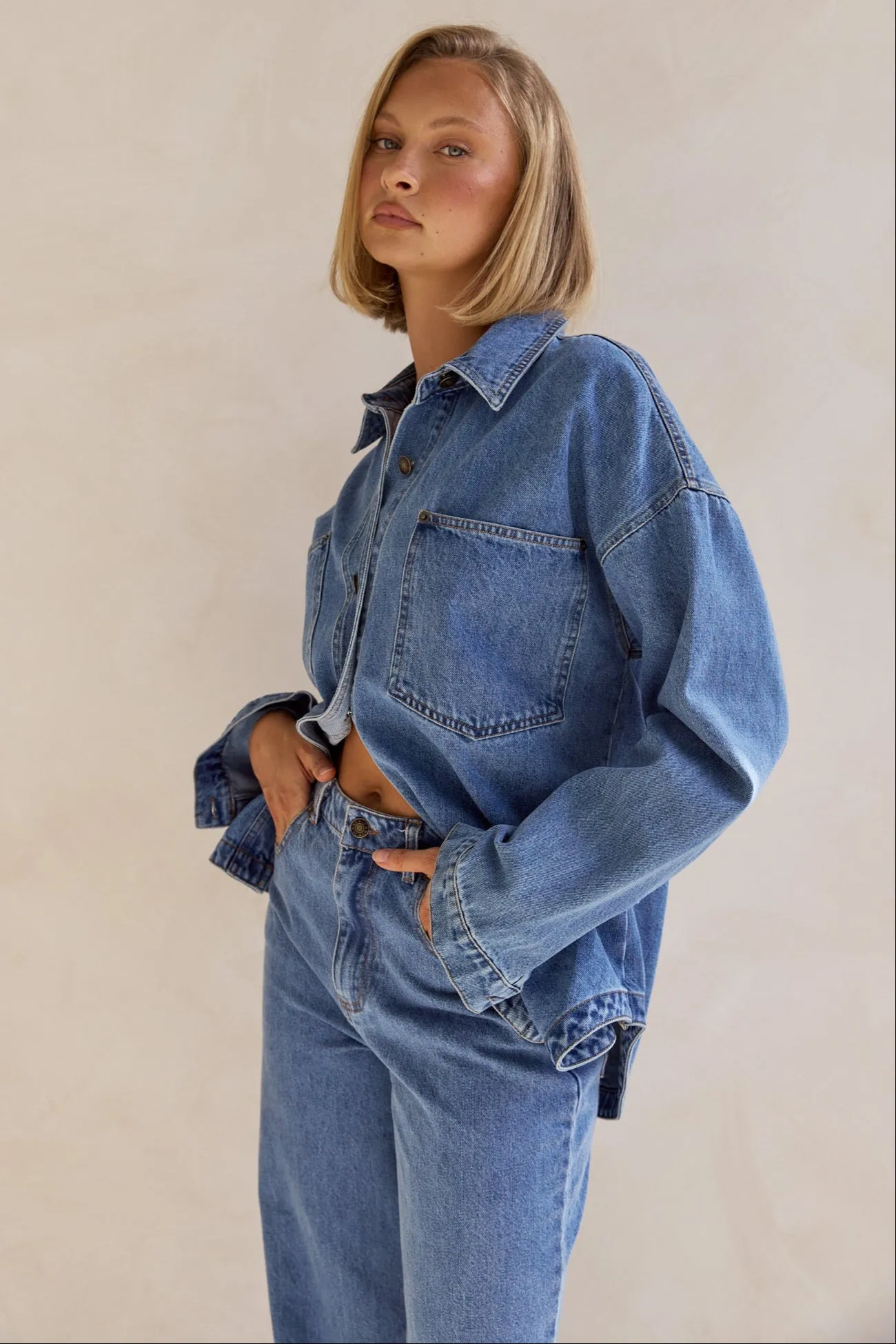 Maya Denim Shirt (Blue)