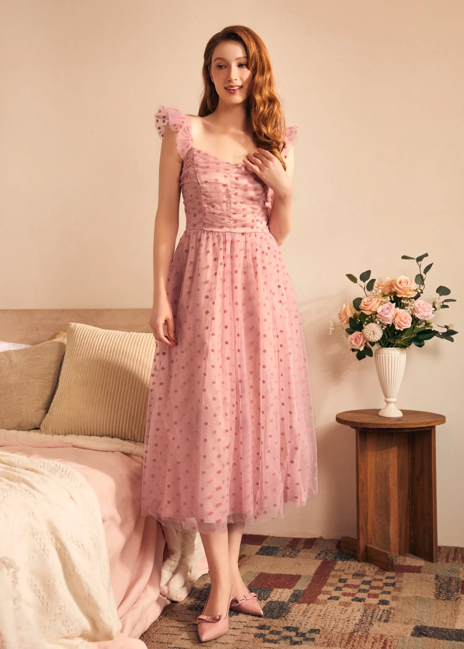 Midsummer Flutter Fit & Flare Dress