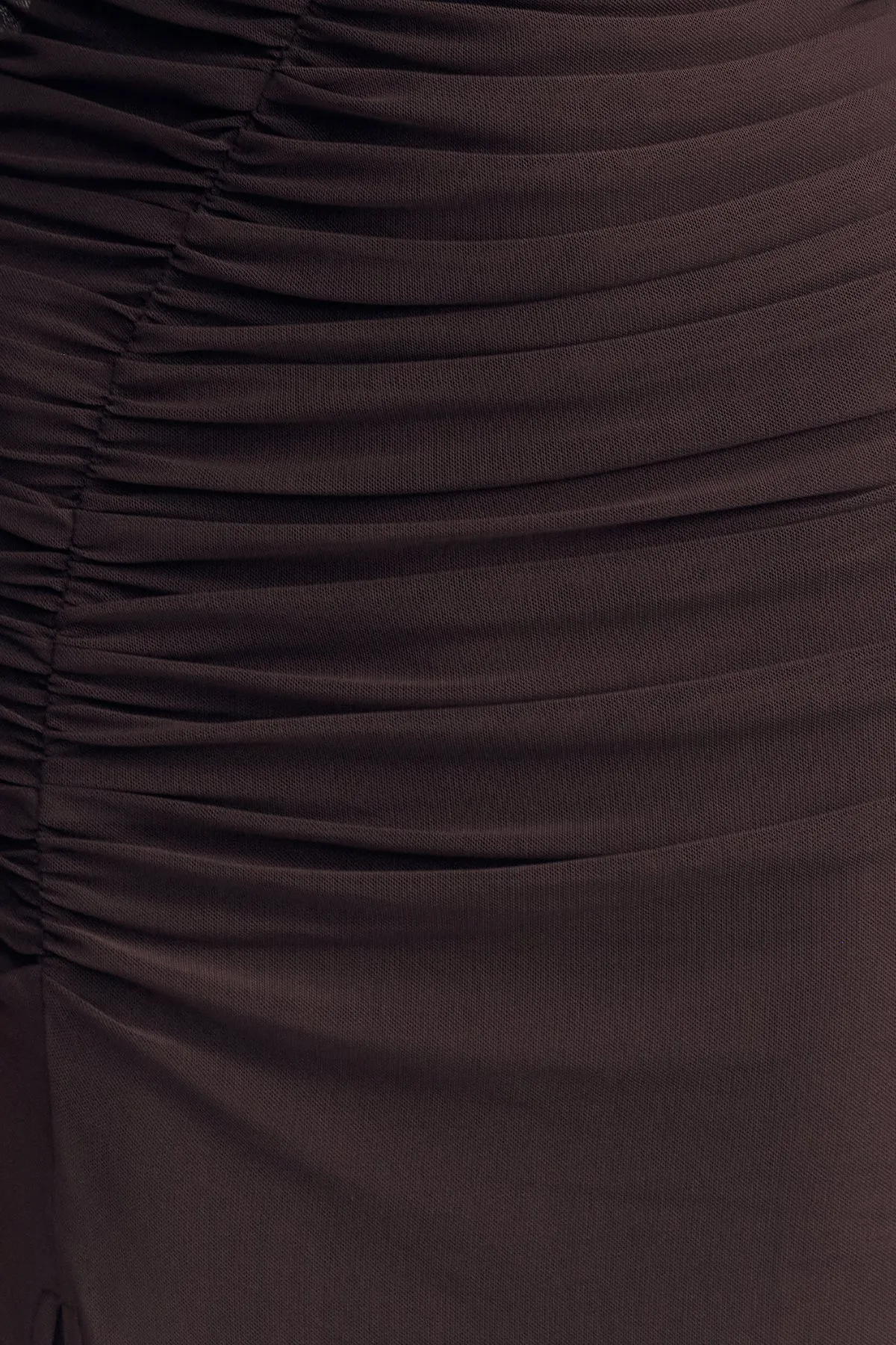 MIRA OFF SHOULDER MAXI DRESS - GANACHE