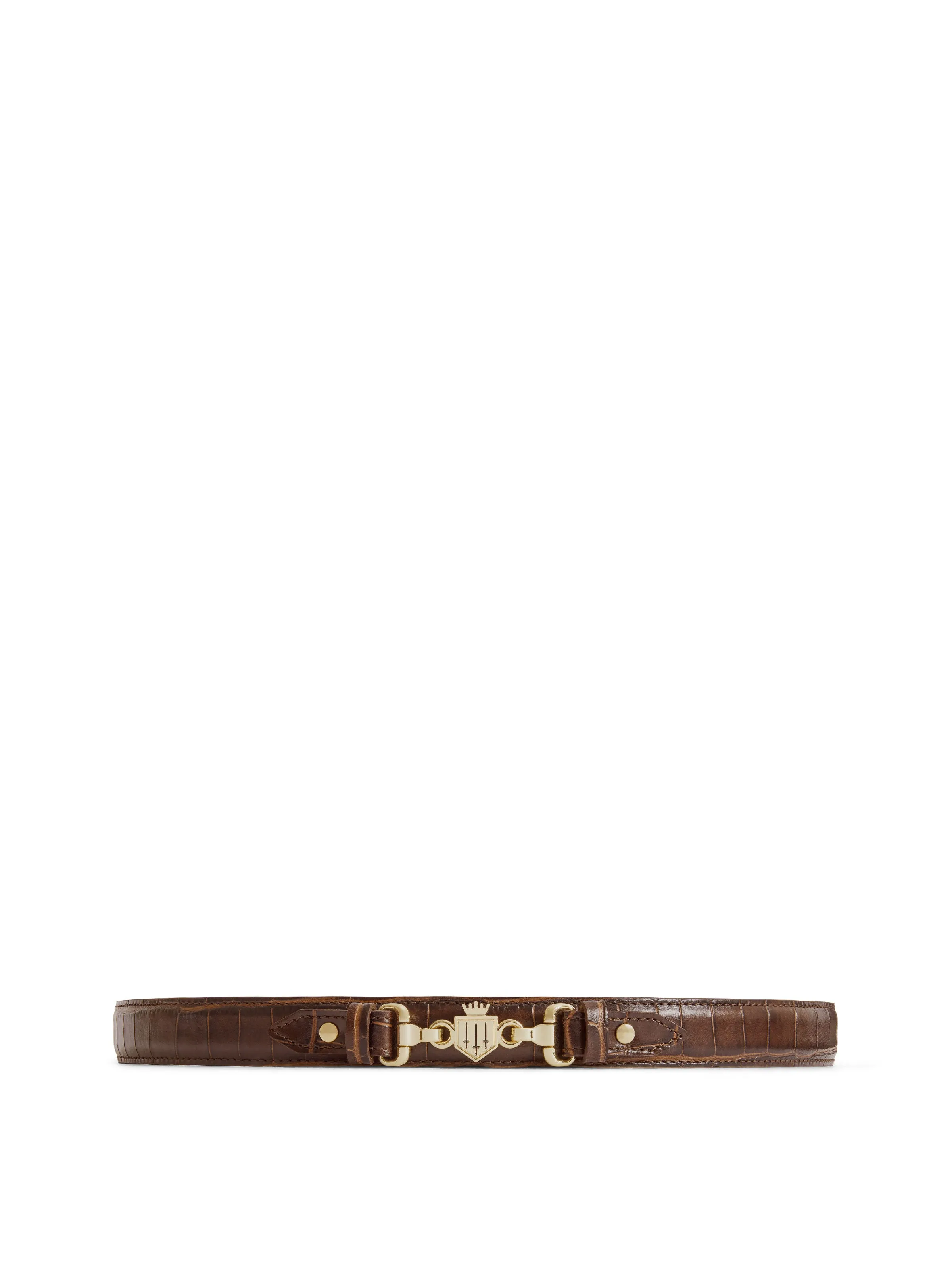 Moulton Belt - Mahogany Croc