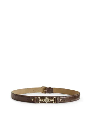 Moulton Belt - Mahogany Croc