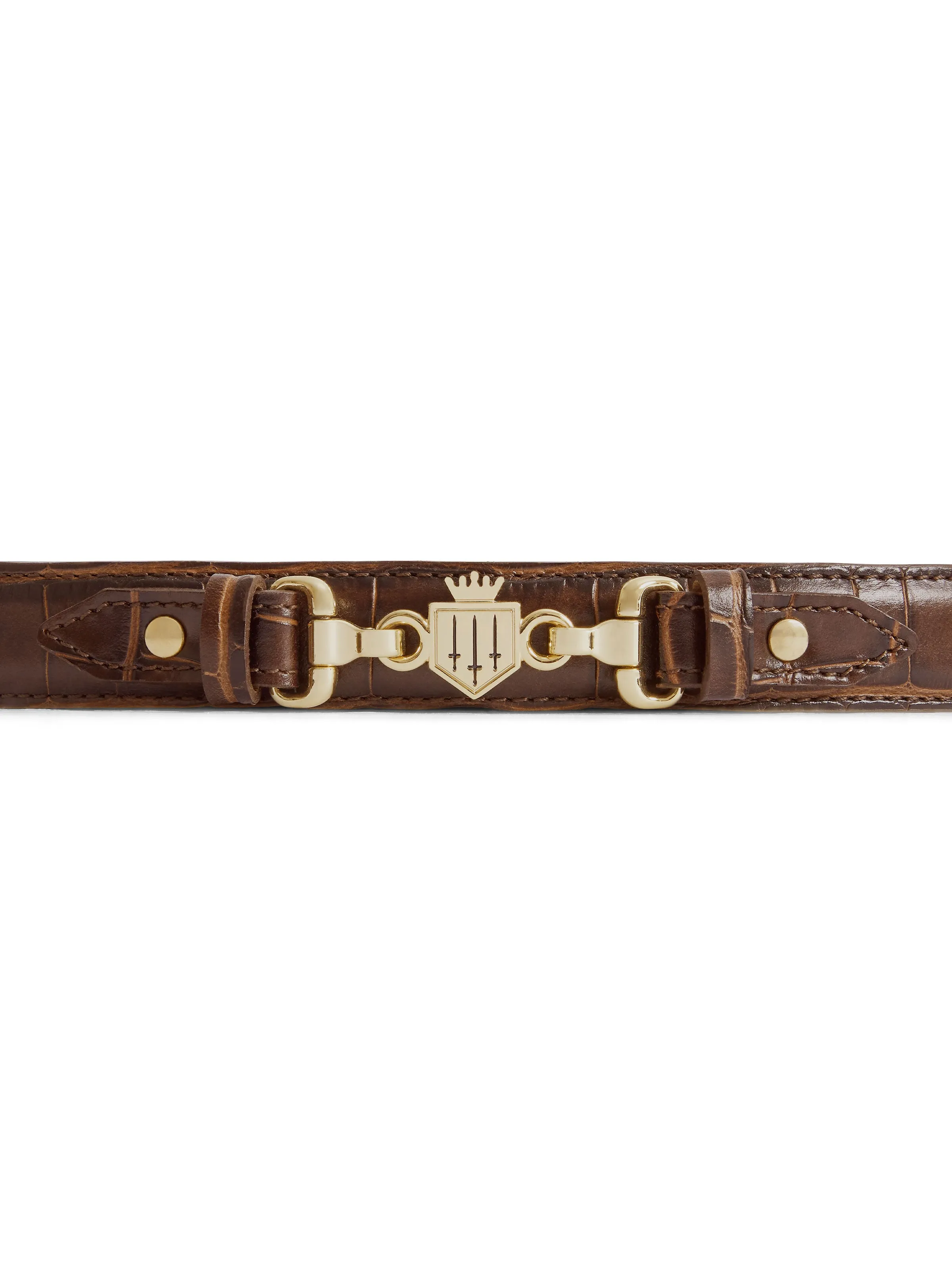 Moulton Belt - Mahogany Croc