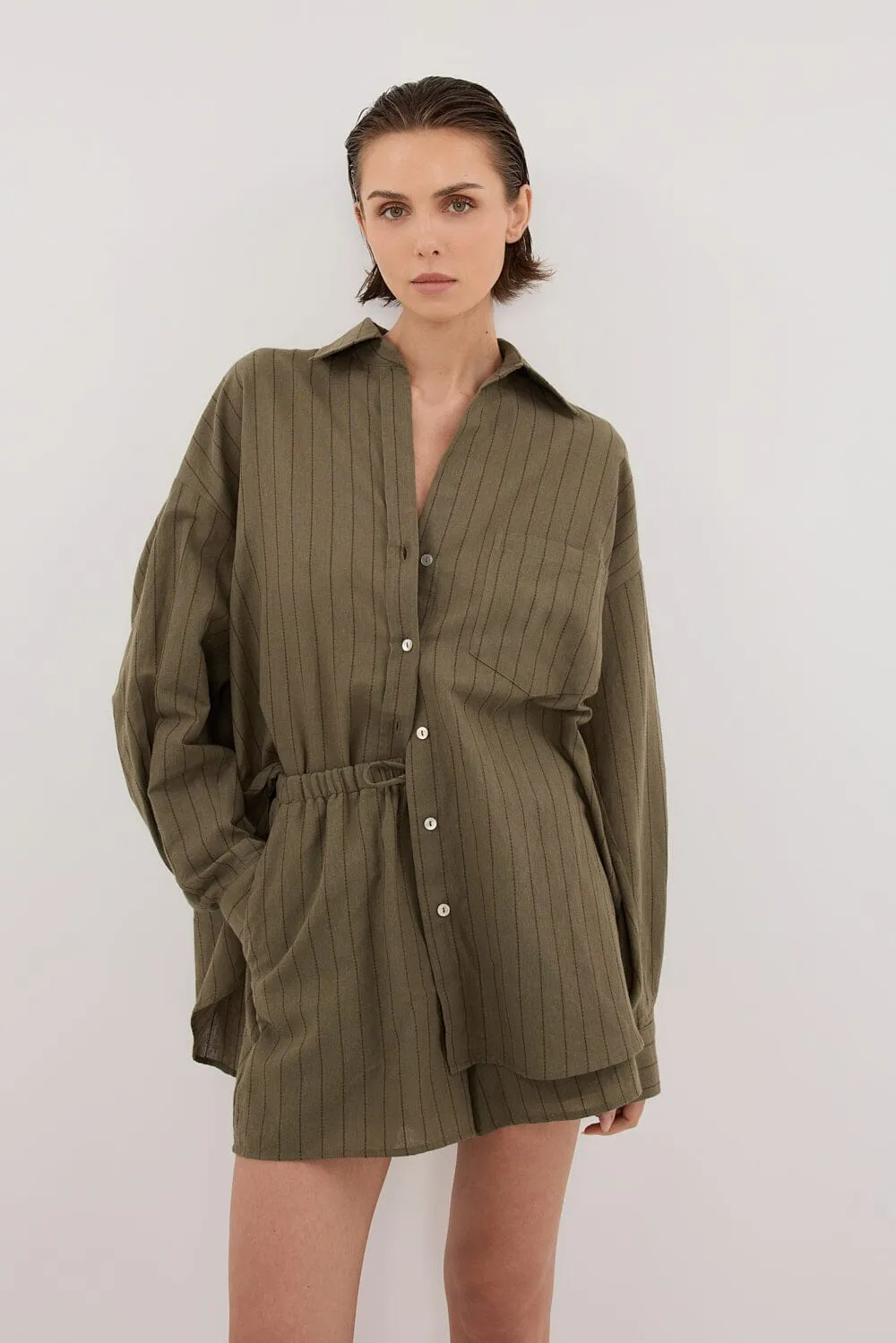 OLLIE MOSS STRIPE SHIRT