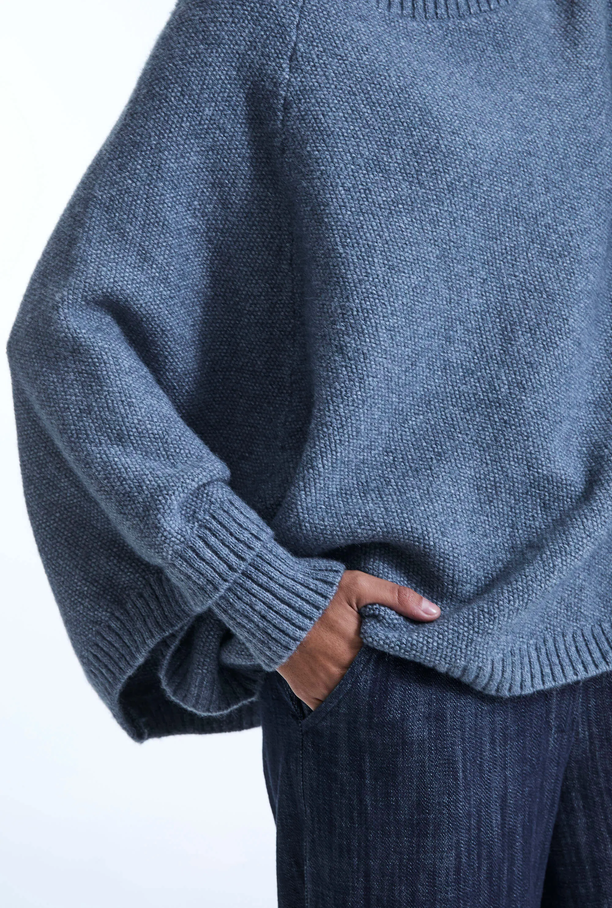 One Size Denim Pullover