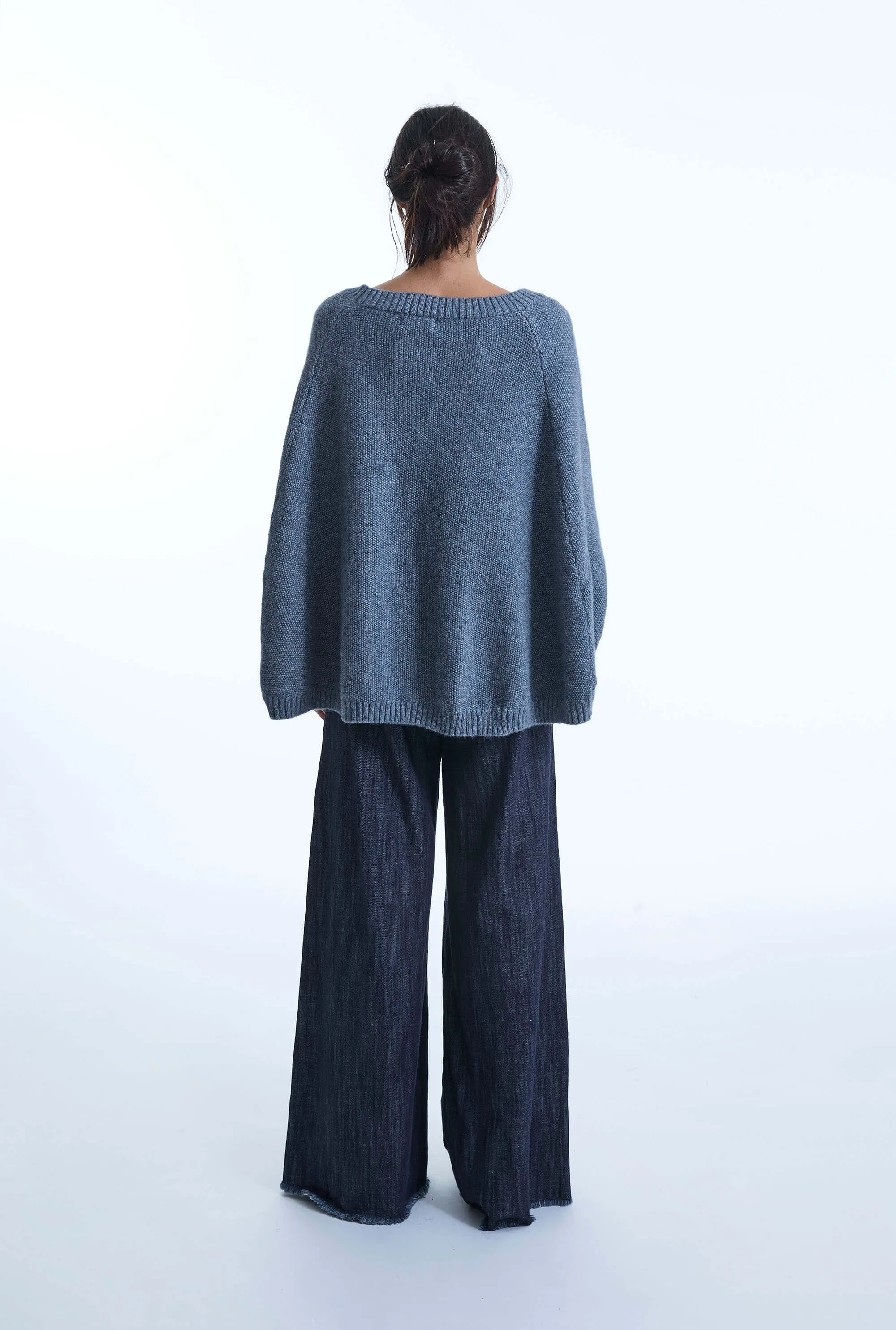 One Size Denim Pullover