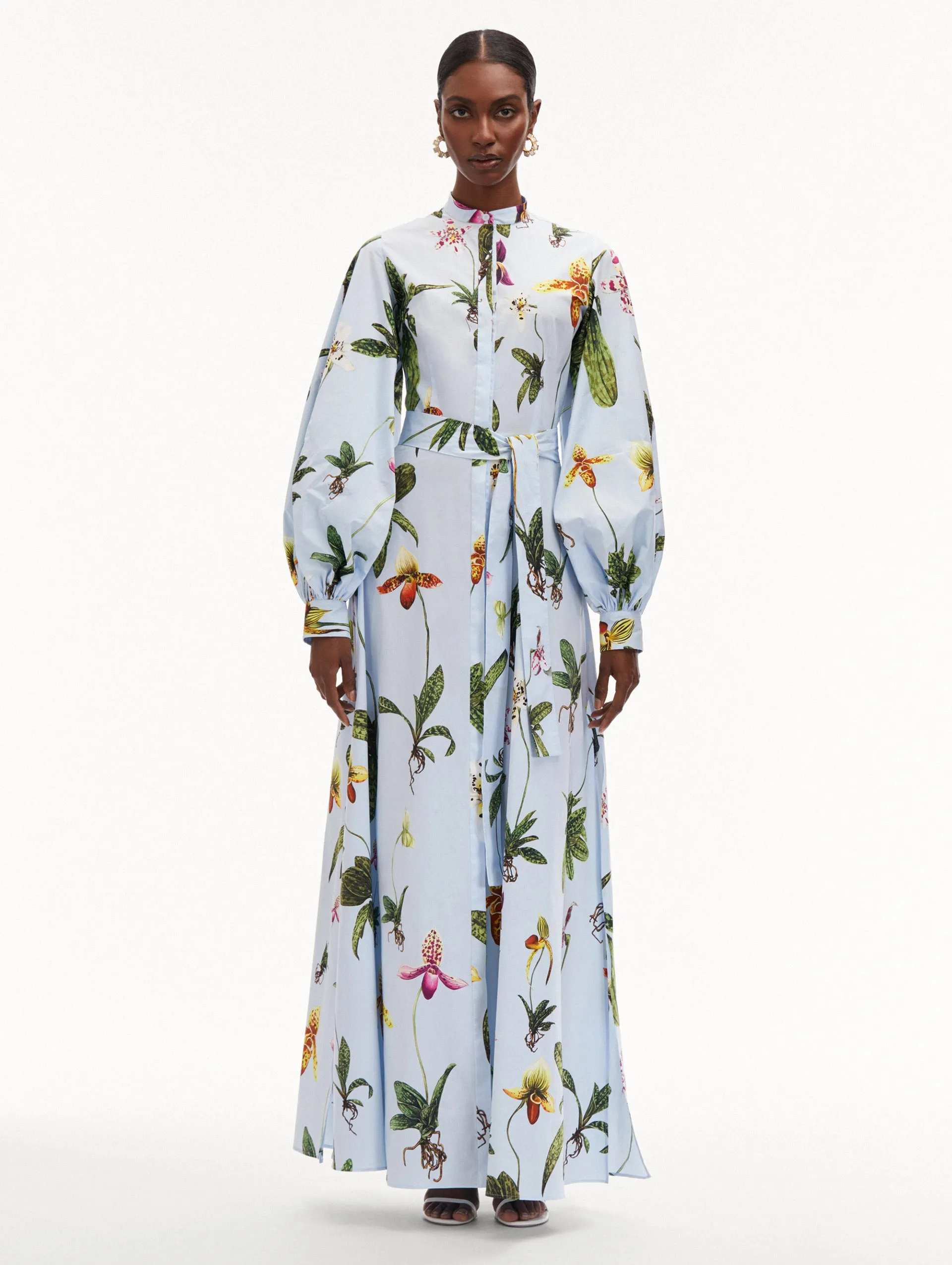 Orchid Cotton Poplin Caftan