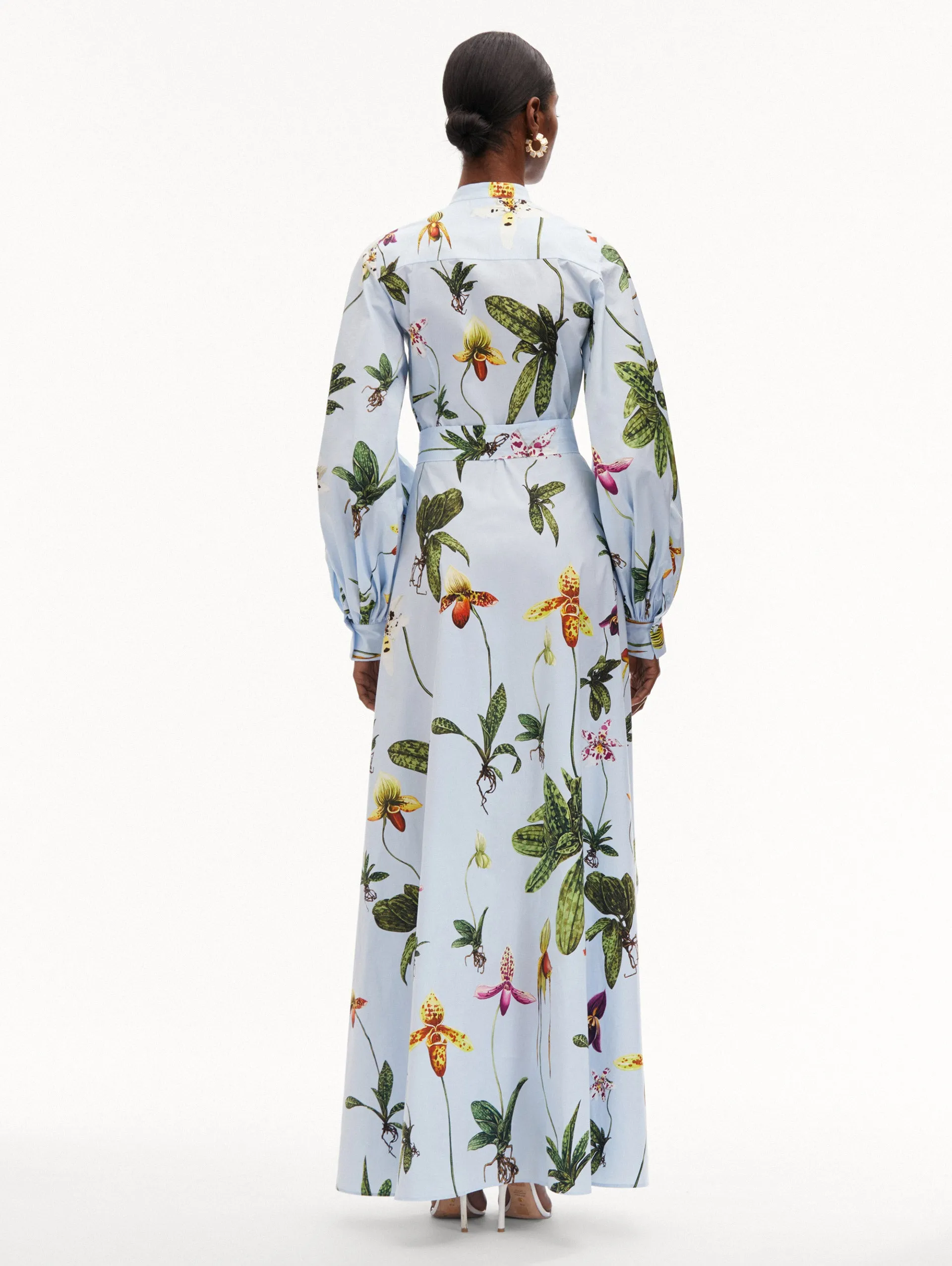 Orchid Cotton Poplin Caftan
